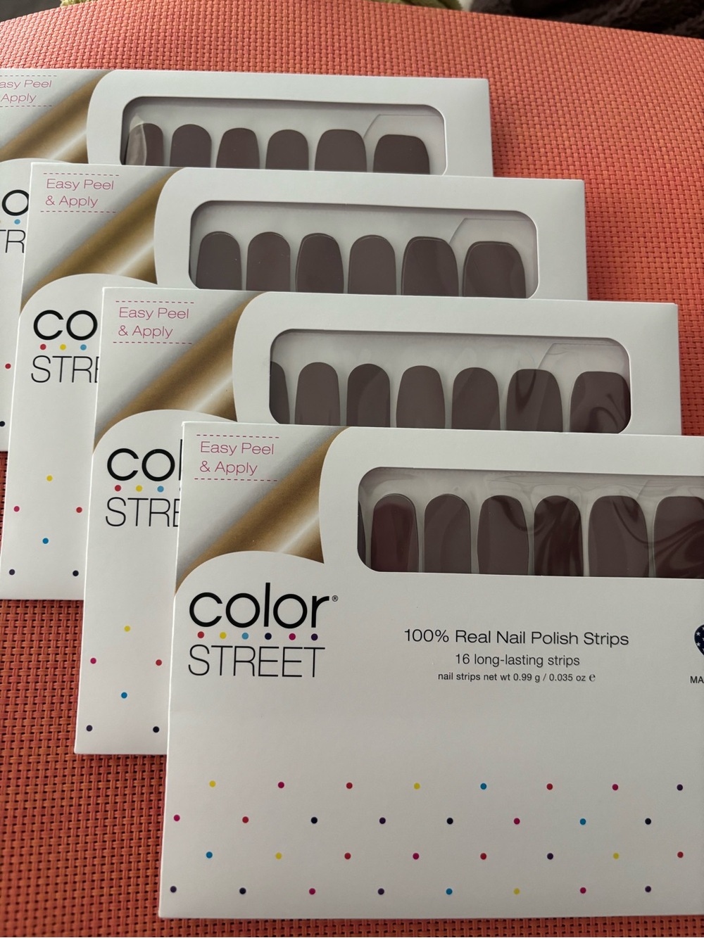 COLOR STREET Nail Strips - 4 sets of “Upper East Side” shade